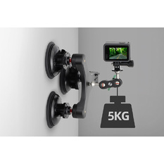 Triple Suction Cup Car Mount for Action Cameras